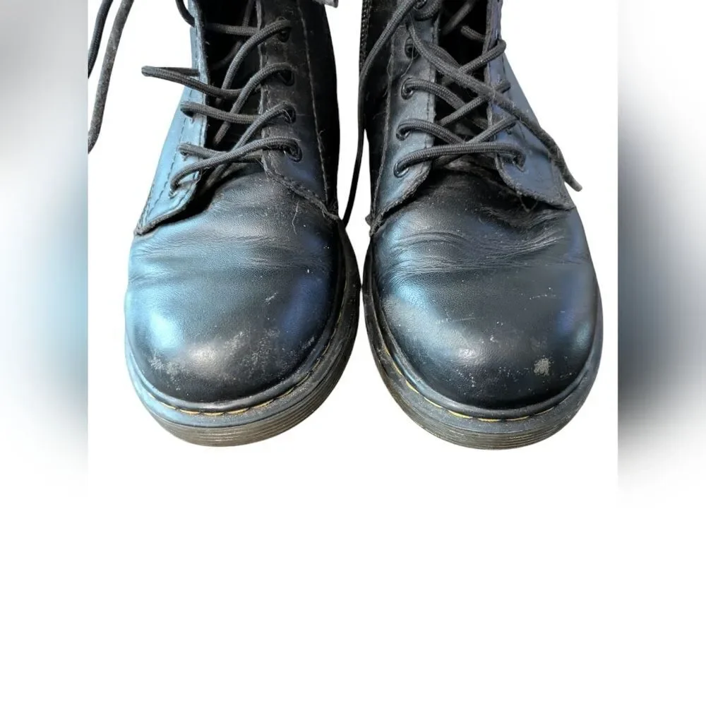 Dr. Martens Black Boots with Lace-Up Front and Padded Ankle